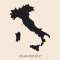 Highly detailed Italy map with borders