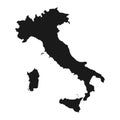 Highly detailed Italy map with borders