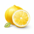 Highly Detailed Lemon Illustration With Realistic Landscapes