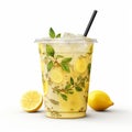 Highly Detailed Lemonade Cup Mockup With Layered Translucency