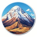 Highly Detailed Mount Kosciuszko Sticker - Realistic Snowy Mountain Art