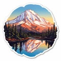 Highly Detailed Mount Rainier Sticker With Vibrant Colors