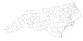 Detailed North Carolina Blind Map.