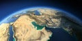 Highly detailed Earth. Persian Gulf Royalty Free Stock Photo