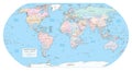 Highly detailed political World map. EPS 10 vector Royalty Free Stock Photo