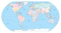 Highly detailed political World map. EPS 10 vector Royalty Free Stock Photo