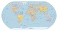 Highly detailed political World map. EPS 10 vector Royalty Free Stock Photo