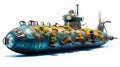 Highly Detailed Submarine Design Inspired By Miki Asai And Ilya Mashkov