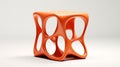 Highly Detailed Three Dimensional Orange Stool With Fluid Network Style