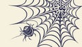 Detailed Spiderweb with Arachnid: Nature\'s Intricate Trap, vector design Generative AI Royalty Free Stock Photo