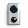 Highly Detailed Video Doorbell With Blue And White Display Panel