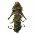 Highly Detailed Witch Statue With Tentacles - Ecological Art By John Reuss
