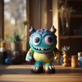 Highly Detailed Wooden Monster Clay Figure With Ultra-high Definition