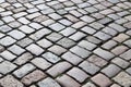 Highly detaled close up view on cobblestone textues with perspective in high resolution