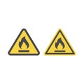 Highly flammable gas or liquid vector sign Royalty Free Stock Photo