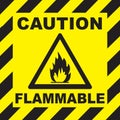 Highly Flammable sign vector warning sign flammable Royalty Free Stock Photo