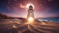 highly intricately detailed photograph of Castle Point Lighthouse, sunrise Royalty Free Stock Photo