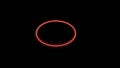 Minimalist Red Neon Circle on Black Royalty Free Stock Photo
