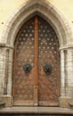 A highly ornamental door in Tallinn