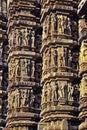 Highly ornate carved wall of Kandariya Mahadeva Temple