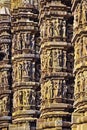 Highly ornate carved wall of Kandariya Mahadeva Temple