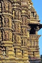 Highly ornate carved wall of Kandariya Mahadeva Temple