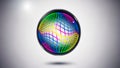 Abstract Rainbow Grid Sphere Royalty Free Stock Photo