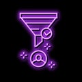 highly qualified lead neon glow icon illustration