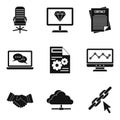 Highly qualified specialist icons set, simple style Royalty Free Stock Photo