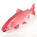 Realistic plastic salmon fish model isolated on white background Royalty Free Stock Photo