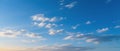 Realistic Deep Blue Sky with Scattered Afternoon Clouds 4 Royalty Free Stock Photo