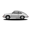 grey retro car porsche 005