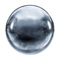 A highly reflective metallic sphere with a textured, cloudy surface on a white background Royalty Free Stock Photo
