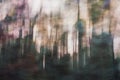 Highly textured and blurred pine trees abstract
