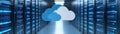 Highperformance cloud computing server in a modern data center, secure storage and processing Royalty Free Stock Photo