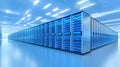 Highperformance server infrastructure in a modern data center, ensuring seamless connectivity and storage solutions Royalty Free Stock Photo