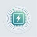 HighPower Processor Chip Technology Icon Royalty Free Stock Photo