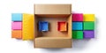 HighQuality Empty Cardboard Box Top View Mockup for Packaging Design and eCommerce Product Photography