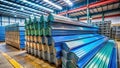 HighQuality Galvanized Steel Roofing Sheets Ready for Shipment Durable CostEffective and WeatherResistant Building Royalty Free Stock Photo