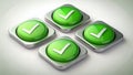 HighQuality Green Checkmark Buttons for Web Design Optimized Checkboxes and Correct Symbols for Modern Websites