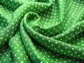 HighQuality Green Polka Dot Fabric Texture Background Image Seamless Pattern for Design Projects