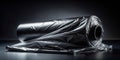HighQuality Matte Black Plastic Wrap for Secure Transportation Packaging and Industrial Applications Royalty Free Stock Photo