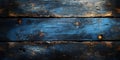 Highquality Photo Featuring A Rustic, Blue And Black Background With Old Wood, Copy Space Royalty Free Stock Photo