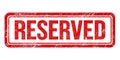 HighQuality Reserved Red Rectangular Stamp on a Crisp White Background Perfect for Design Projects and Notifications Royalty Free Stock Photo