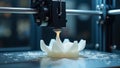 Highres photo of 3D printer crafting a prototype in design studio Futuristic technology in action perfect for tech or innovation