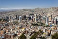 Highrise buildings dominate the spectacular La Paz skyline in Bolivia.