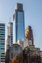 Highrise buildings in Philadelphia, Pennsylvania, downtown. Royalty Free Stock Photo