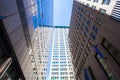 Highrise buildings in Wall Street financial Royalty Free Stock Photo