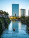 Highrise cityscape crowded skyscrapers offices apartments Osaka Japan Royalty Free Stock Photo