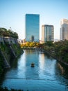 Highrise cityscape crowded skyscrapers offices apartments Osaka Japan Royalty Free Stock Photo